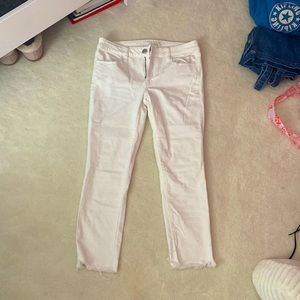 American Eagle Super Stretch White Crop Jeggings